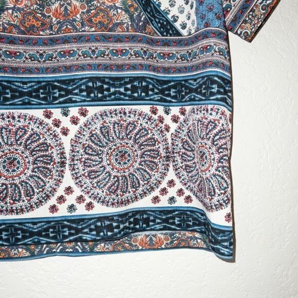 Topshop Scarf Placement Print Tee Size 6 - Picture 7 of 7